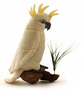 Мягкая игрушка - Большой белохохлый какаду, 22 см. (Hansa, 3916)